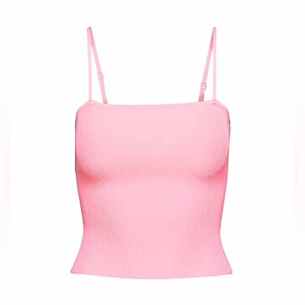 ARITZIA BABATON Sculpt Knit Cami Tank, Size: M, Color: Daisy Pink